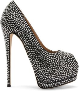 Giuseppe Zanotti Sharon 140mm rhinestone-embellished heels Black