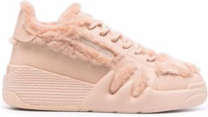 Giuseppe Zanotti shearling-trim high-top sneakers Pink