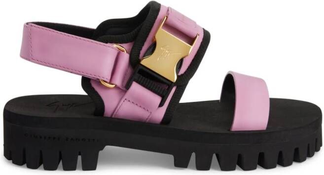 Giuseppe Zanotti Shyan buckled leather sandals Pink