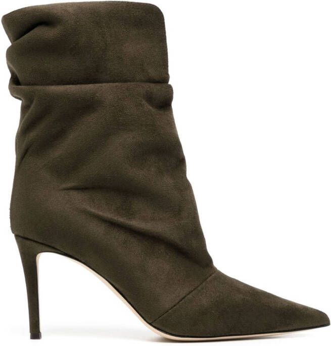 Giuseppe Zanotti slouchy suede 85mm boots Green