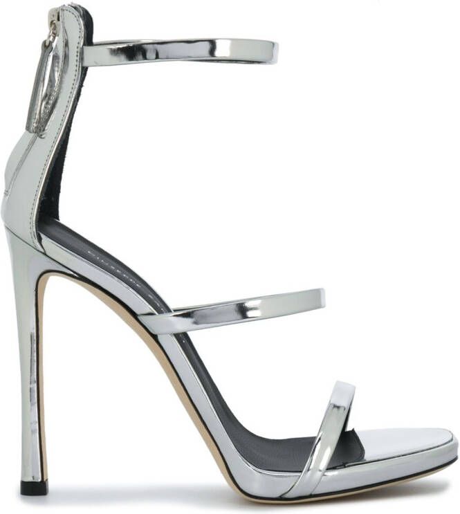 Giuseppe Zanotti stiletto sandals Silver