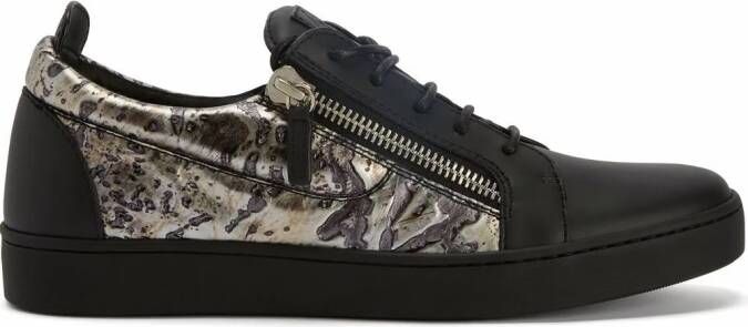 Giuseppe Zanotti stone-print Frankie sneakers Black