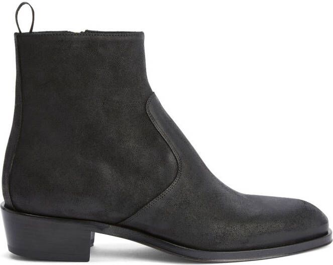 Giuseppe Zanotti suede panelled ankle boots Black