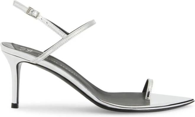 Giuseppe Zanotti Symonne 70mm slingback sandals Silver