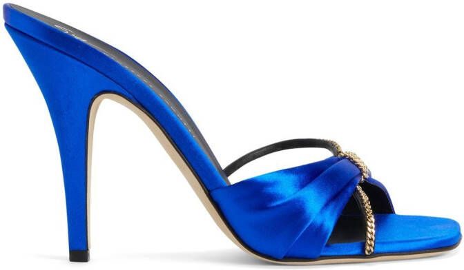 Giuseppe Zanotti Symonne satin 105mm sandals Blue