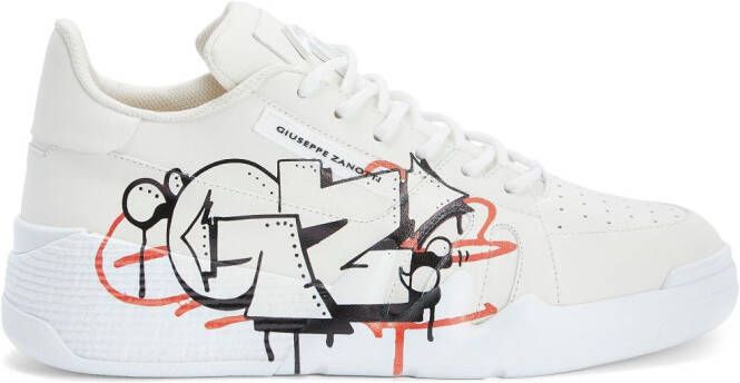 Giuseppe Zanotti Talon graffiti-print low-top sneakers White