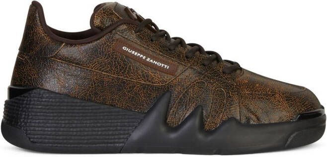 Giuseppe Zanotti Talon lace-up leather sneakers Brown