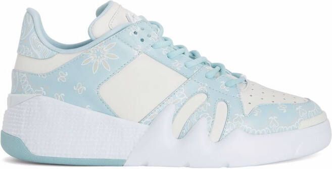 Giuseppe Zanotti Talon low-top bandana-print sneakers Blue