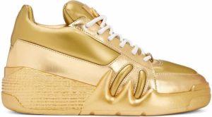 Giuseppe Zanotti Talon metallic mid-top sneakers Gold