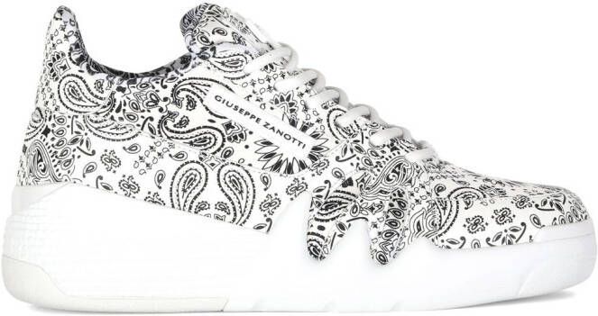 Giuseppe Zanotti Talon paisley-print sneakers White