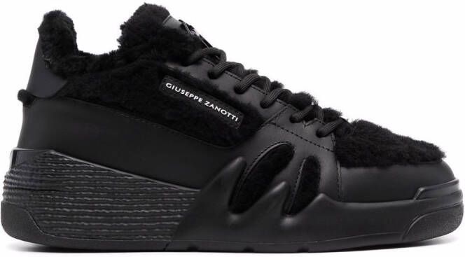 Giuseppe Zanotti Talon shearling-trim high-top sneakers Black