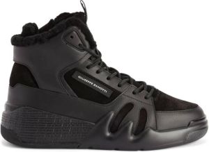 Giuseppe Zanotti Talon Winter panelled leather sneakers Black