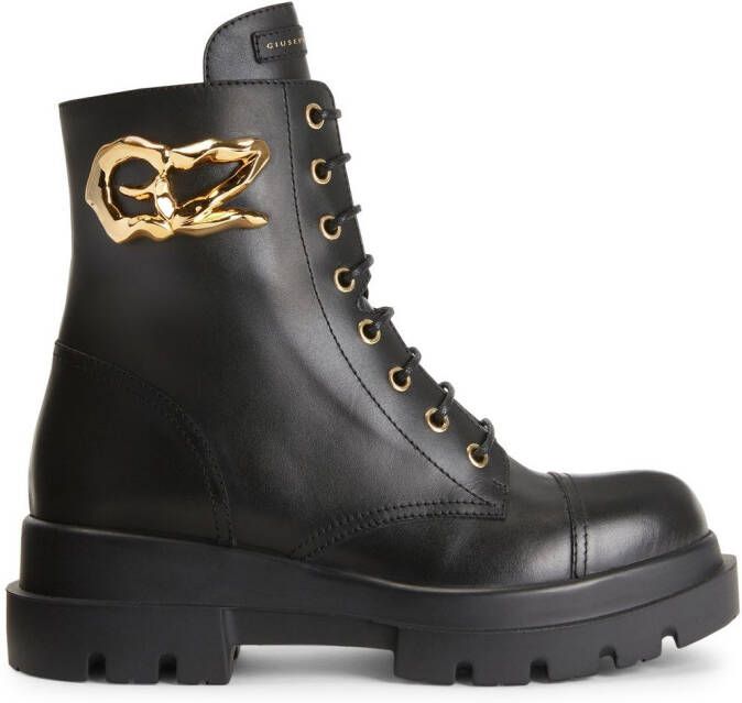 Giuseppe Zanotti Tankie leather ankle boots Black