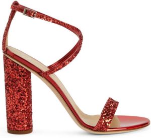 Giuseppe Zanotti Tara glitter sandals Red