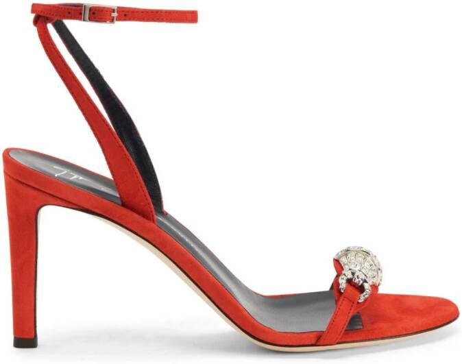 Giuseppe Zanotti Thais 85mm suede sandals Orange