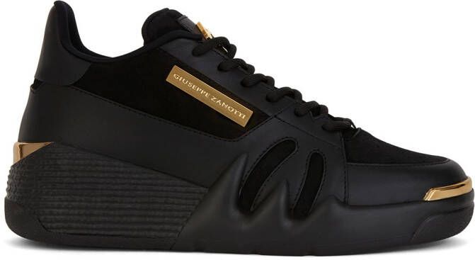 Giuseppe Zanotti tonal panelled perforated sneakers Black