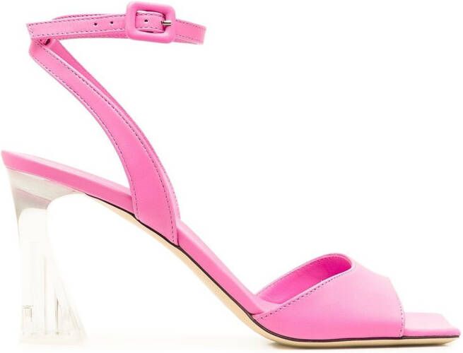 Giuseppe Zanotti transparent-heel strappy sandals Pink