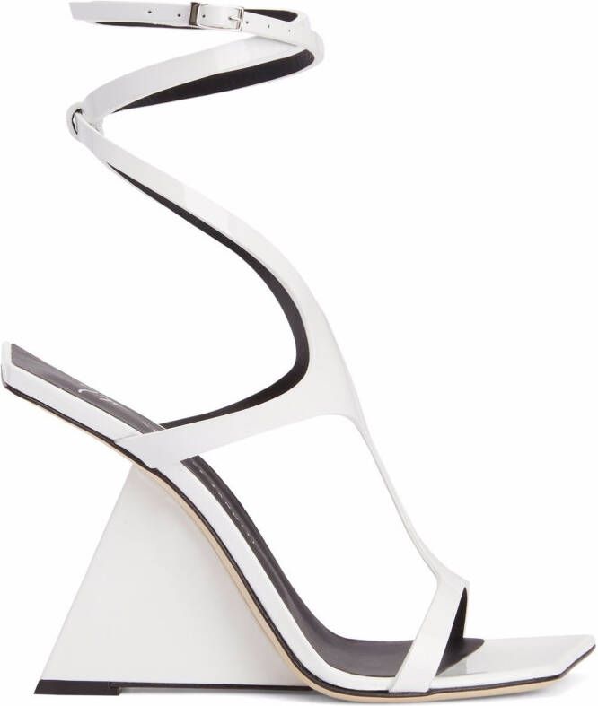 Giuseppe Zanotti Tutankamon 105mm sculpted heel sandals White