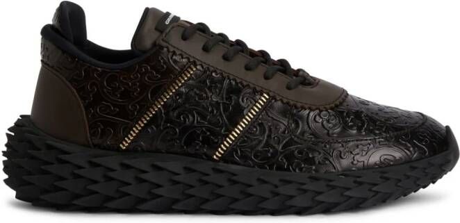 Giuseppe Zanotti Urchin embossed-leather sneakers Brown