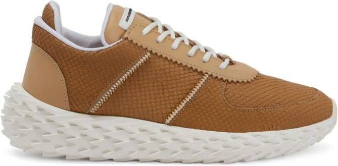 Giuseppe Zanotti Urchin leather sneakers Brown
