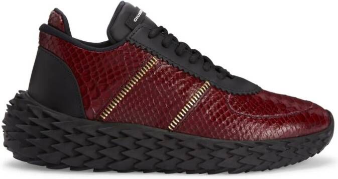 Giuseppe Zanotti Urchin leather sneakers Red