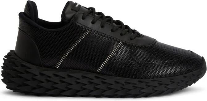 Giuseppe Zanotti Urchin panelled leather sneakers Black