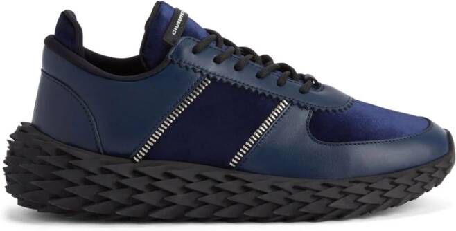 Giuseppe Zanotti Urchin panelled leather sneakers Blue