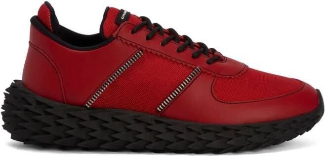 Giuseppe Zanotti Urchin panelled sneakers Red