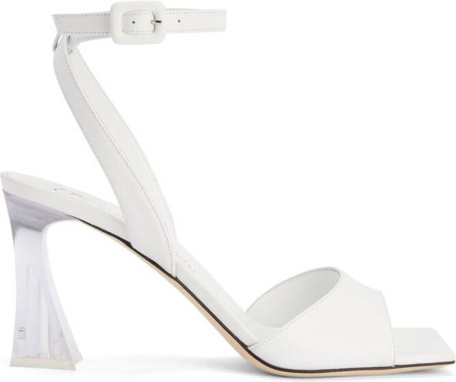 Giuseppe Zanotti Vestaa transparent-heel sandals White