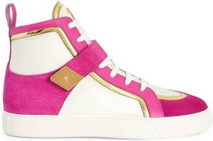 Giuseppe Zanotti Zenas high-top panelled sneakers Pink
