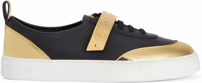 Giuseppe Zanotti Zenas two-tone leather sneakers Black