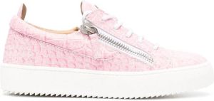 Giuseppe Zanotti zip-detail lace-up trainers Pink