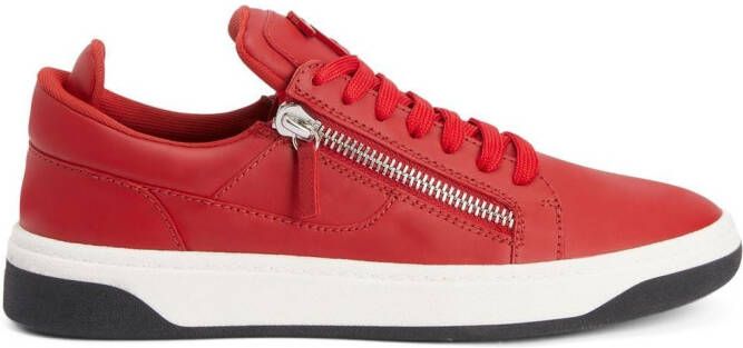 Giuseppe Zanotti zip-detail low-top sneakers Red