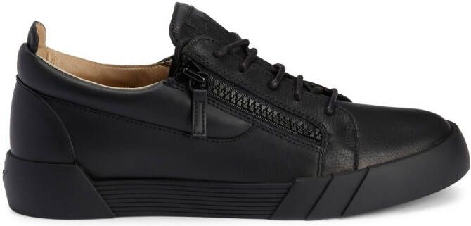 Giuseppe Zanotti zip-up leather sneakers Black