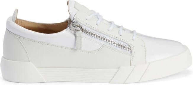 Giuseppe Zanotti zip-up leather sneakers White