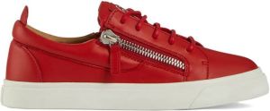 Giuseppe Zanotti zipped low top sneakers Red
