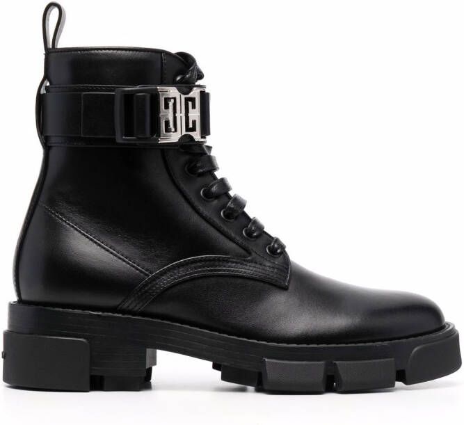 Givenchy Terra 45mm 4G-buckle lace-up boots Black