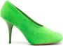 Givenchy 95mm square-toe shearling pumps Green - Thumbnail 1