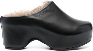 Givenchy faux fur-lined 75mm clogs Black
