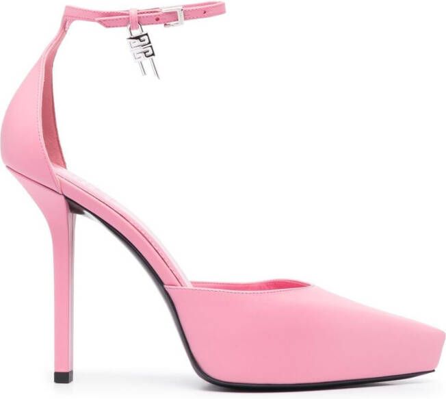 Givenchy G-Lock leather platform pumps Pink