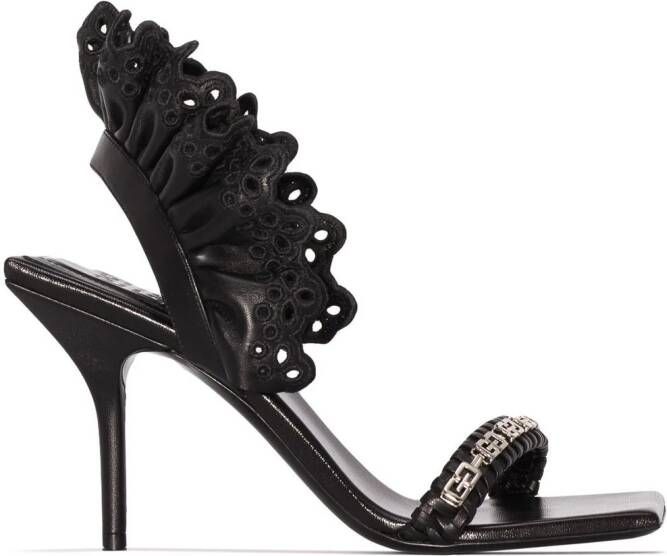 Givenchy G Woven slingback sandals Black