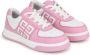 Givenchy Kids 4G two-tone leather sneakers Pink - Thumbnail 1