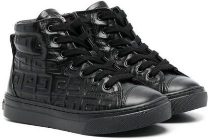Givenchy Kids debossed-logo high-top sneakers Black