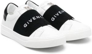 Givenchy Kids embroidered-logo slip-on sneakers White