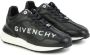 Givenchy Kids logo-print lace-up panelled sneakers Black - Thumbnail 1
