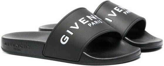 Givenchy Kids logo-print open-toe sandals Black