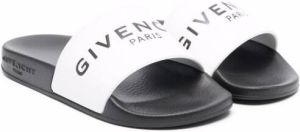 Givenchy Kids logo-print pool slides White