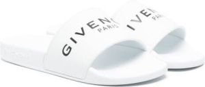Givenchy Kids logo print slides White