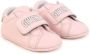 Givenchy Kids logo-print touch-strap leather slippers Pink - Thumbnail 1
