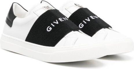 Givenchy Kids logo-strap slip-on sneakers White